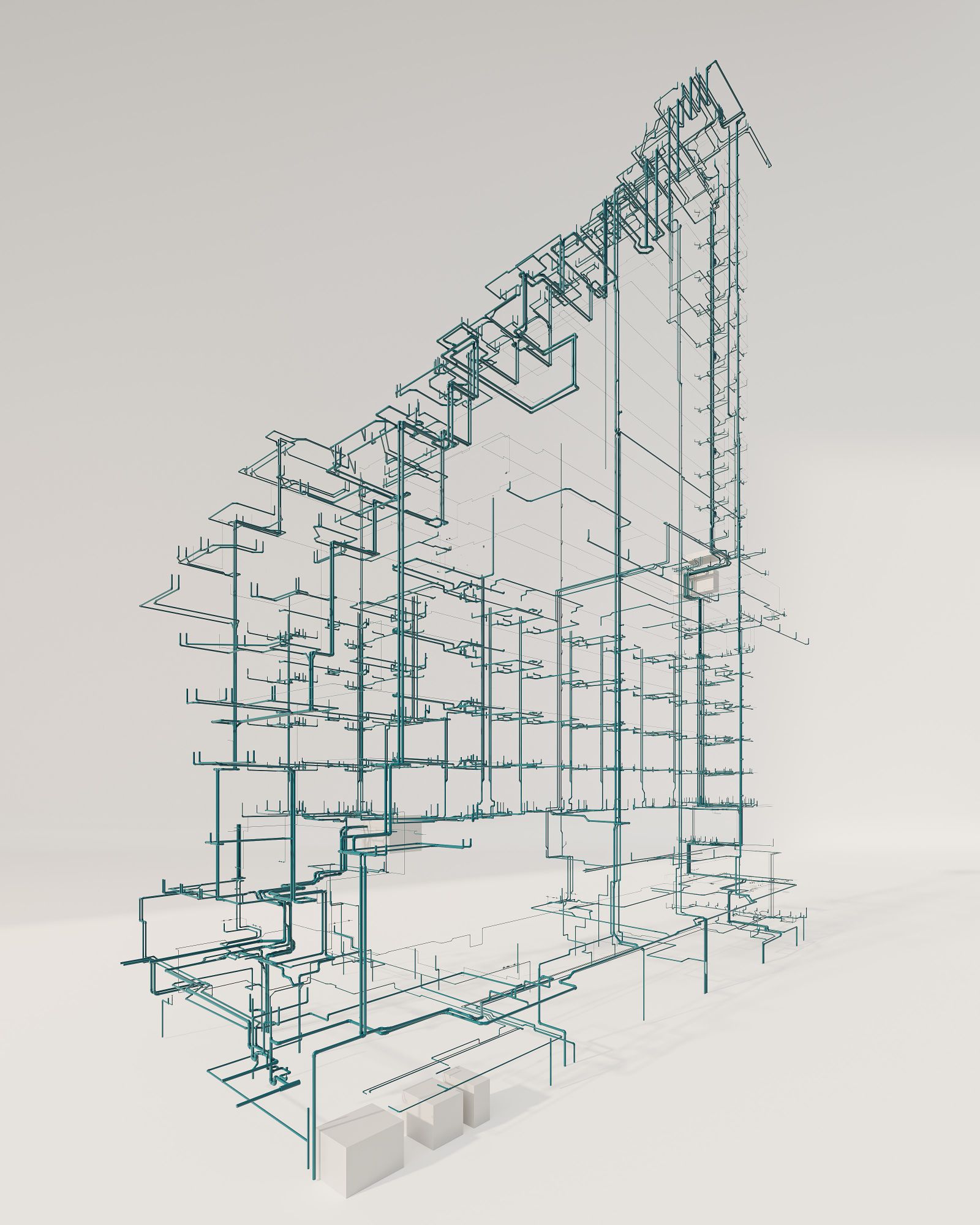 Maquete de estrutura arquitetônica impressa em 3D